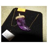 STERLING SILVER CHAIN W/ STONE TOOTH