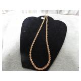 HEAVY BRAIDED ROPE CHAIN NECKLACE