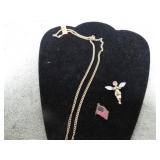 NECKLACE W/ ANGEL PENDANT