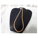 HEAVY BRAIDED ROPE CHAIN NECKLACE