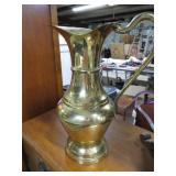 LARGE BRASS URN / PITCHER VAST -- 19" TALL