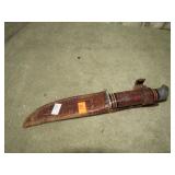 VINTAGE SCHRADE HUNTING KNIFE IN CASE SHEATH