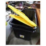 2-- LARGE HD TUBS - 1 LID - 1 LID DOESN