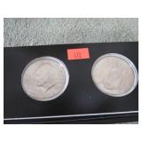 2-- 1972 IKE DOLLAR COINS