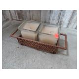 CANDLES & WICKER CADDY