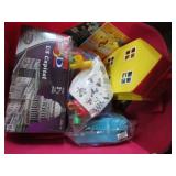 MISC TUB LOT -- TOYS & PUZZLE