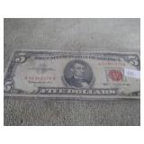 1963 RED SEAL $5 BILL