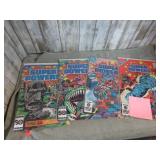 4-- DC SUPER POWERS COMIC BOOKS