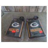 2-- NFL FLASKS -- PACKERS