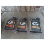 3-- NFL PACKERS FLASKS