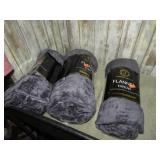 3-- FLANNEL THROW BLANKETS
