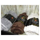 3-- FLANNEL THROW BLANKETS