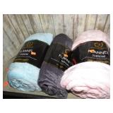 3-- FLANNEL THROW BLANKETS