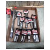 NEW-- CRAFTSMAN 1/2" DRIVE SOCKETS & RATCHET