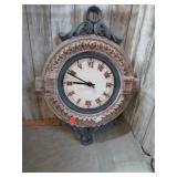 CLOCK, COSTUME JEWELRY & DRESSER TRAY
