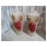 2-- COOFUS GLASS VASES