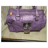 GUESS PURPLE OSTRICH PURSE
