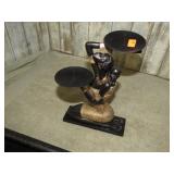 AFRICAN ART CANDLE HOLDER