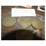 4-- MEXICO MORALES PESOS 10% SILVER COINS