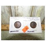 2-- 1909 VDB LINCOLN CENTS