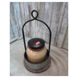 SCENTED CANDLE & RUSTIC HANGER