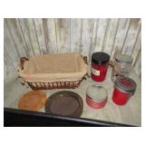 SCENTED CANGLES & BASKET