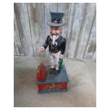 CAST IRON MECHANICAL UNCLE SAM COIN BANK