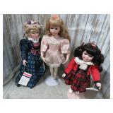 3-- PORCELAIN DOLLS
