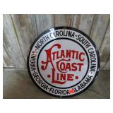 PORCELAIN ENAMELED METAL ATLANTIC COASTLINE SIGN