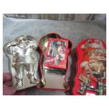 2-- SANTA TINS & COKE PLAYING CARDS