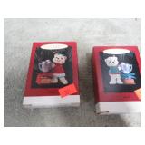 2-- HALLMARK MOM & DAD CHRISTMAS ORNAMENTS