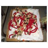 LACE TREE SKIRT & WOODEN BEAD GARLAND