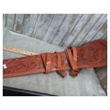 TOOLED LEATHER RIFLE SCABBARD