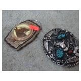 2-- WESTERN STYLE BELT BUCKLES
