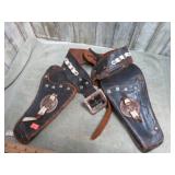 HOPALONG CASSIDY LEATHER GUN RIG HOLSTER