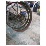 2-- VINTAGE 36' FARM WAGON WHEELS