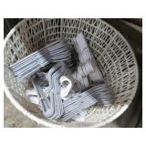 CLOTHES BASKET & HANGERS