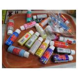 CRAFT PAINT & BRUSHES