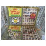 2-- 1990 BASEBALL PLAYERS TRIVIA STICKER KITS