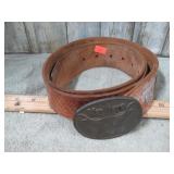 46" LEATHER BELT W/ MARLBORO BUCKLE
