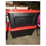 2-- HD CRAFTSMAN STORAGE TUBS W/ LIDS