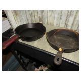 2-- CAST IRON SKILLETS