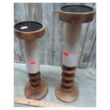 PAIR-- CANDLE STANDS