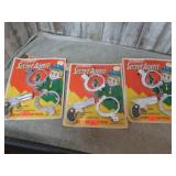 3-- SECRET AGENT CAP GUN & HANDCUFFS SETS