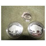 VIRGINIA STATE QUARTER & 2 REPLICA BUFFALO NICKELS