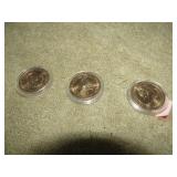 3-- $1 PRESIDENTIAL COINS