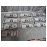 10-- $1 SILVER CERTIFICATES