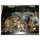 DRESSER BOX & COSTUME JEWELRY