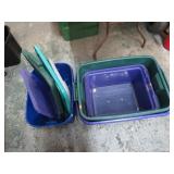 4-- STORAGE TUBS W/ LIDS