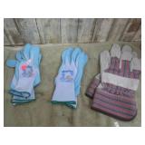 3 pair-- SAFETY WORK GLOVES